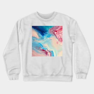Mesmerizing acrylic abstract painting with pinks and blues Crewneck Sweatshirt